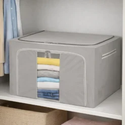 Scatola armadio doppia cerniera 62x44x40 cm grigio