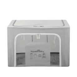 Scatola armadio 60x42x40 cm doppia cerniera e scritta grigio