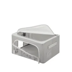 Scatola armadio 40x20x30 cm doppia cerniera e scritta grigio