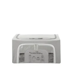 Scatola armadio 40x20x30 cm doppia cerniera e scritta grigio