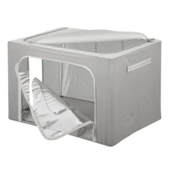 Scatola armadio 62x44x40 cm doppia cerniera e scritta grigio