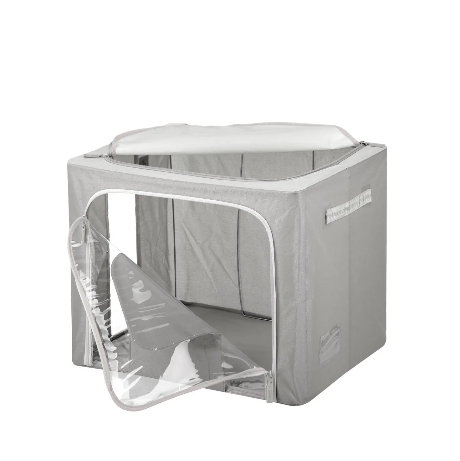 Scatola armadio 50x40x40 cm doppia cerniera e scritta grigio