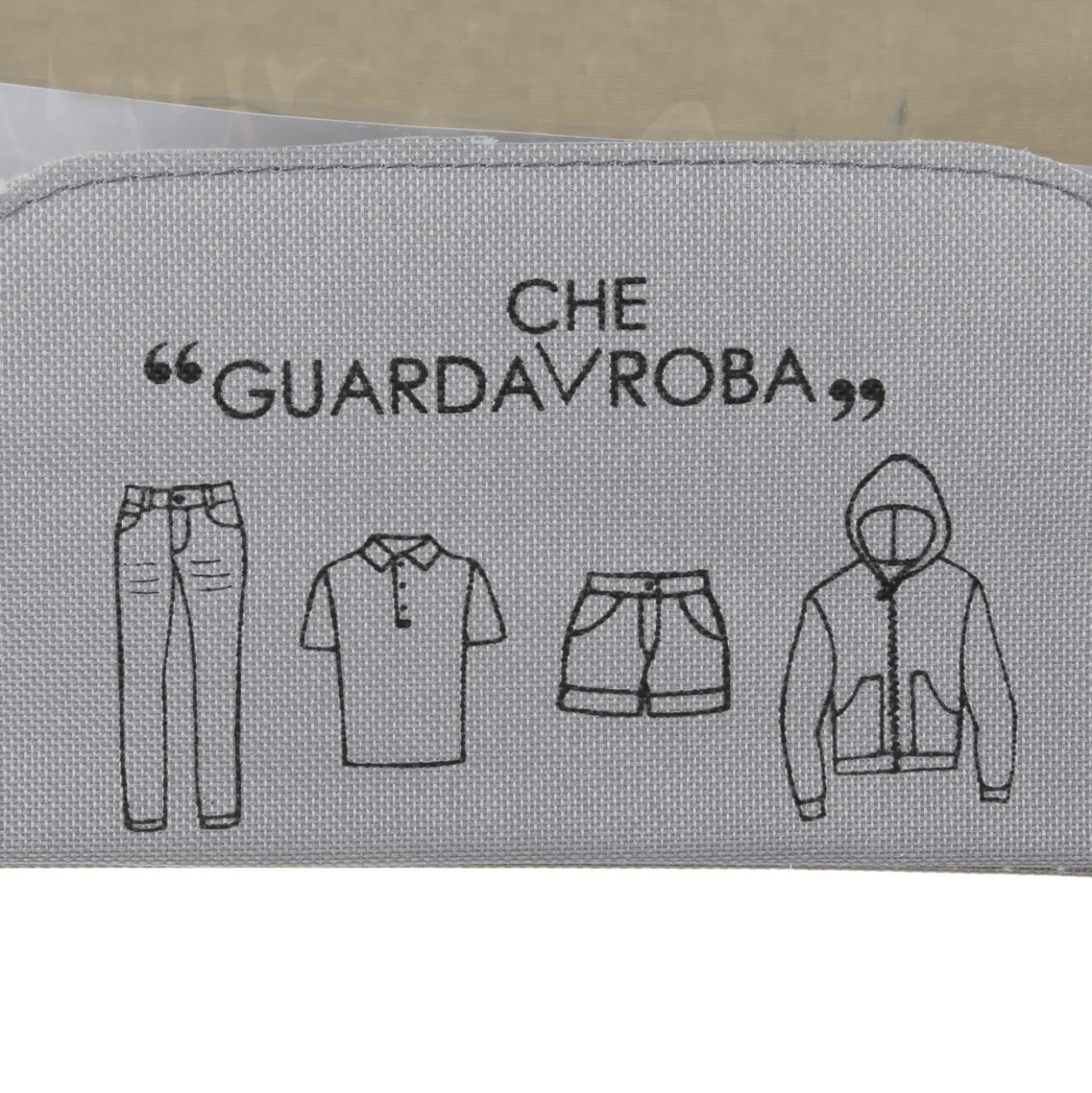 Scatola armadio 50x40x20 cm doppia cerniera e scritta grigio