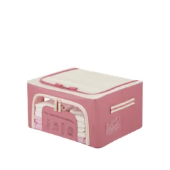Scatola armadio 40x20x30 cm doppia cerniera e scritta malva