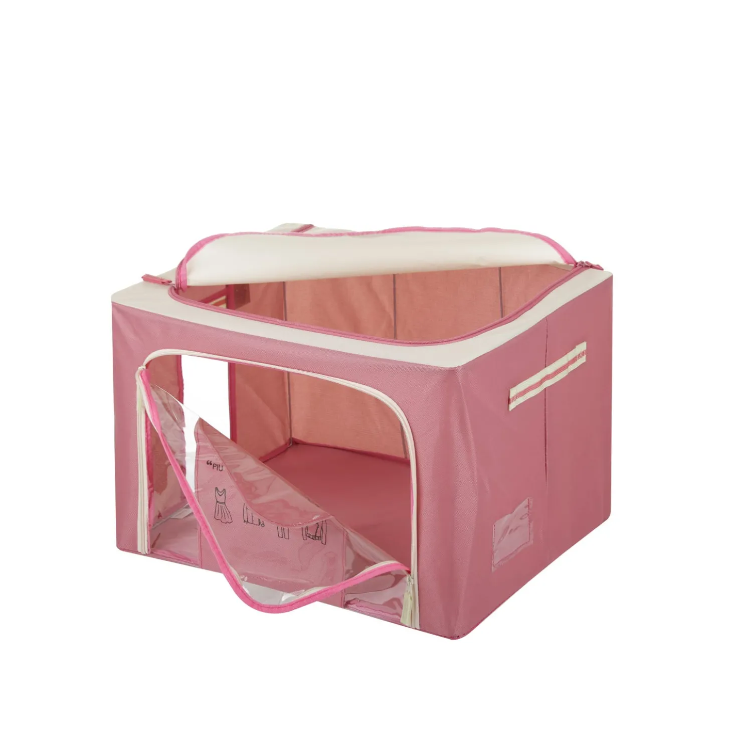 Scatola armadio 50x40x33 cm doppia cerniera e scritta malva