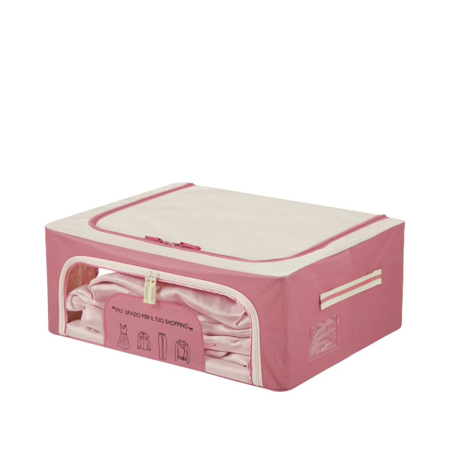 Scatola armadio 50x40x20 cm doppia cerniera e scritta malva