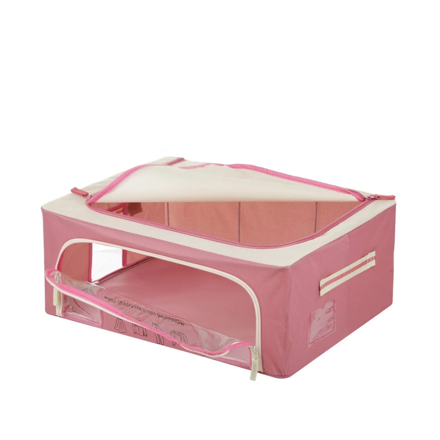 Scatola armadio 50x40x20 cm doppia cerniera e scritta malva