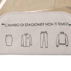 Scatola armadio 60x42x40 cm doppia cerniera e scritta tortora
