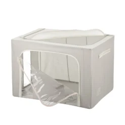 Scatola armadio 60x42x40 cm doppia cerniera e scritta tortora
