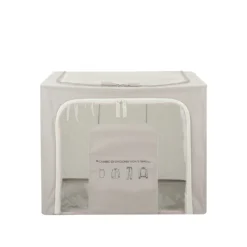 Scatola armadio 50x40x40 cm doppia cerniera e scritta tortora