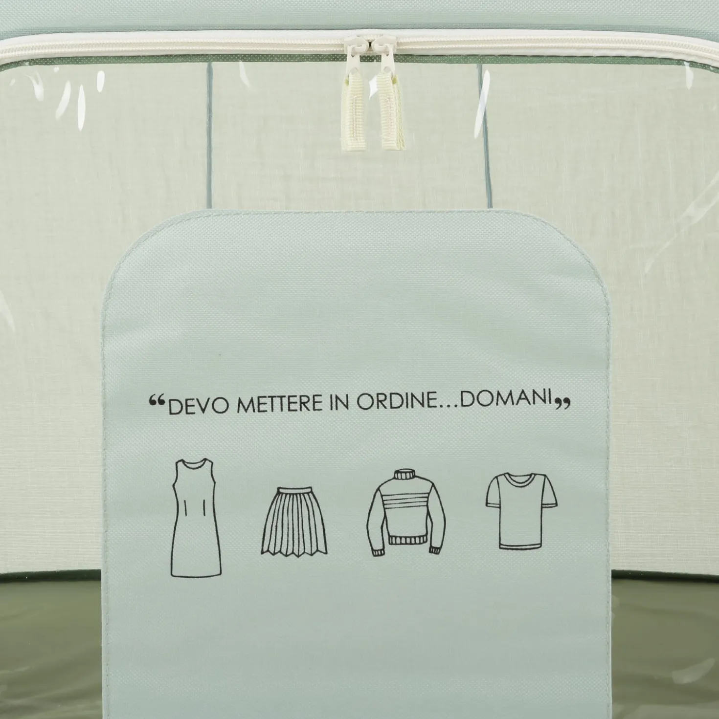 Scatola armadio 60x42x40 cm doppia cerniera e scritta verde