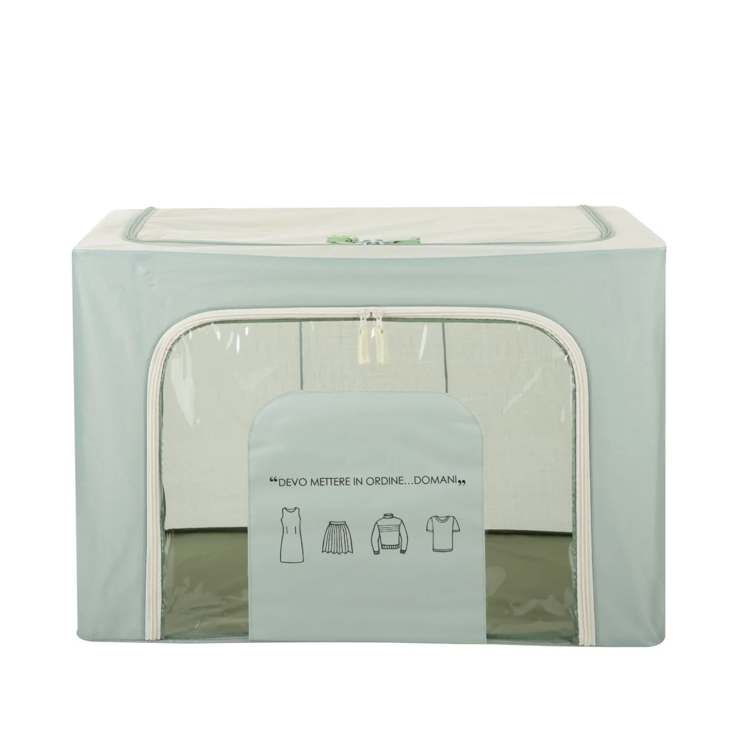 Scatola armadio 60x42x40 cm doppia cerniera e scritta verde