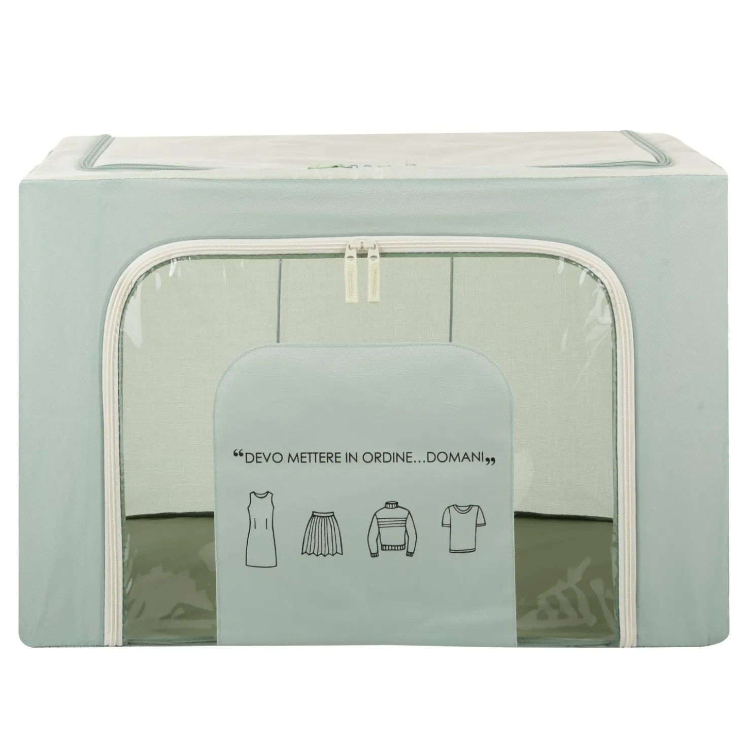 Scatola armadio 62x44x40 cm doppia cerniera e scritta verde