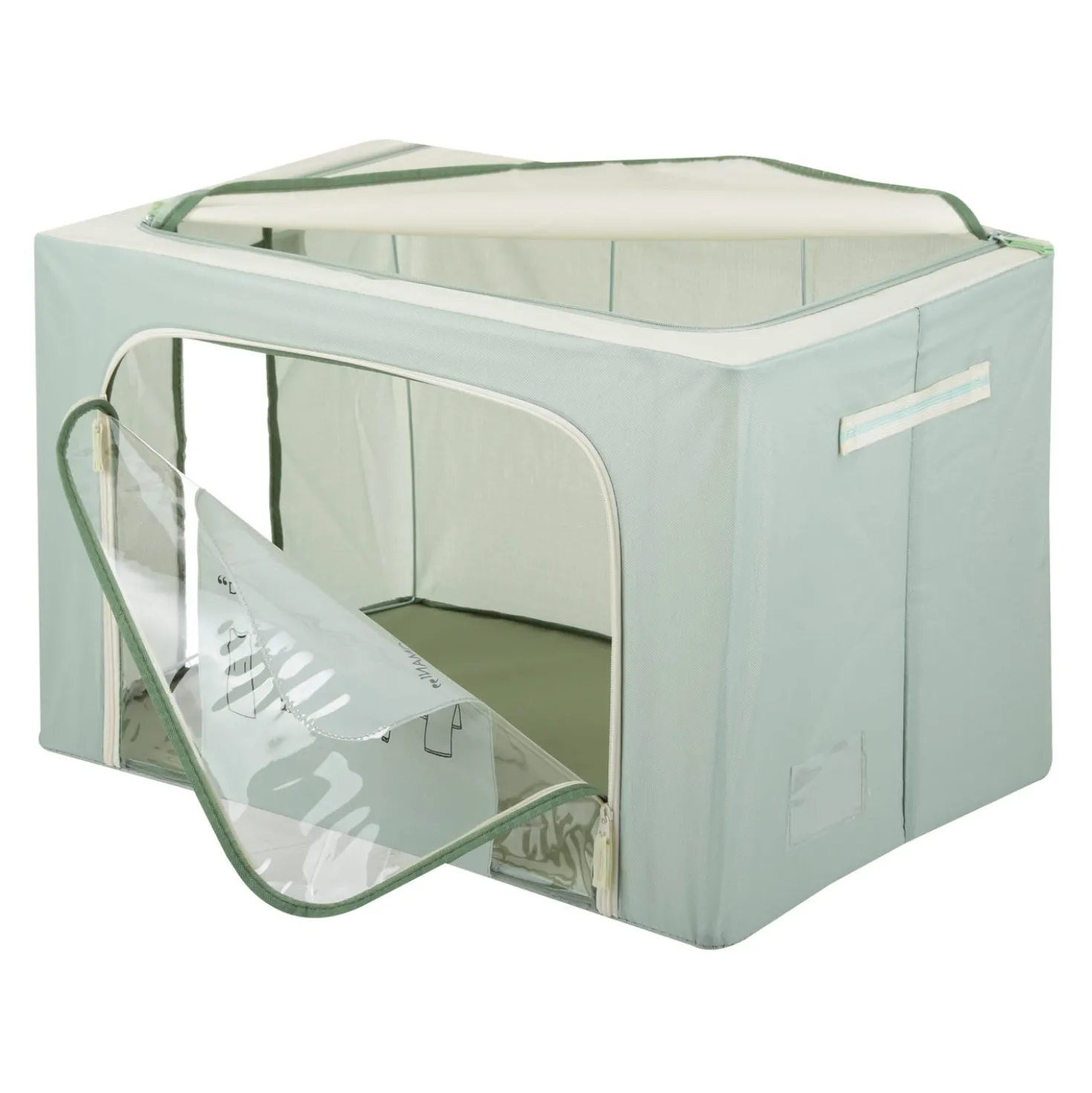 Scatola armadio 62x44x40 cm doppia cerniera e scritta verde
