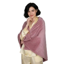 Scialle 70x160 cm malva motivo 3D Flannel