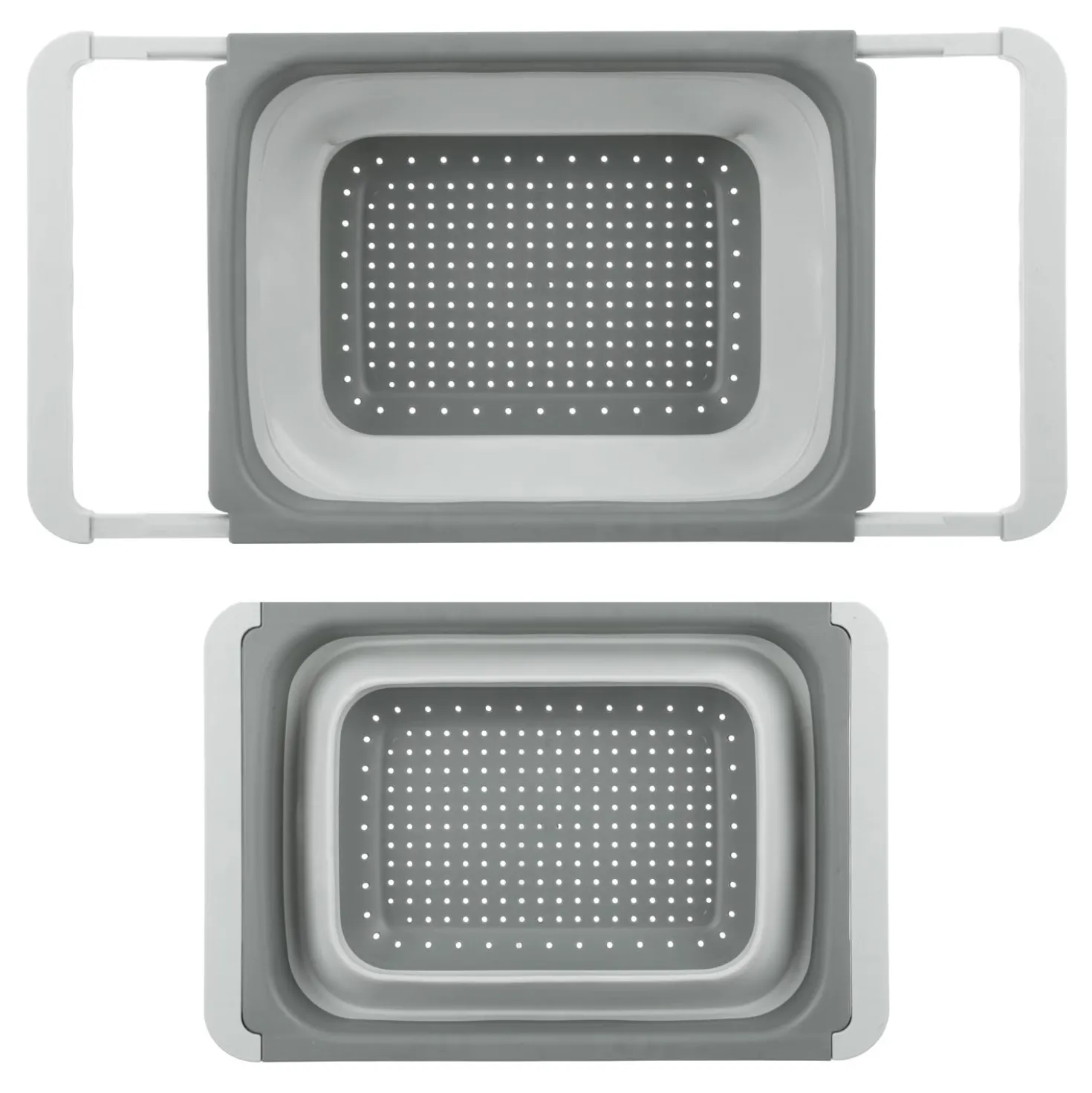 Scolapasta allungabile salvaspazio 26x12x55 cm grigio