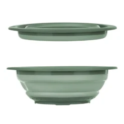 Scolapasta pieghevole salvaspazio tondo verde