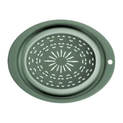 Scolapasta pieghevole salvaspazio tondo verde