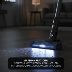 Scopa ciclonica senza fili 250 W argento