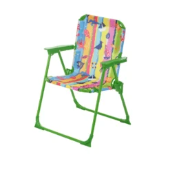 Sedia bambino pieghevole verde decori mare