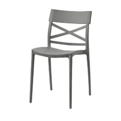 Sedia con schienale incrociato grigio