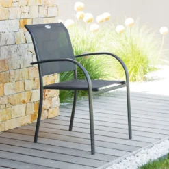 Sedia con struttura in alluminio, 56x65x88 cm
