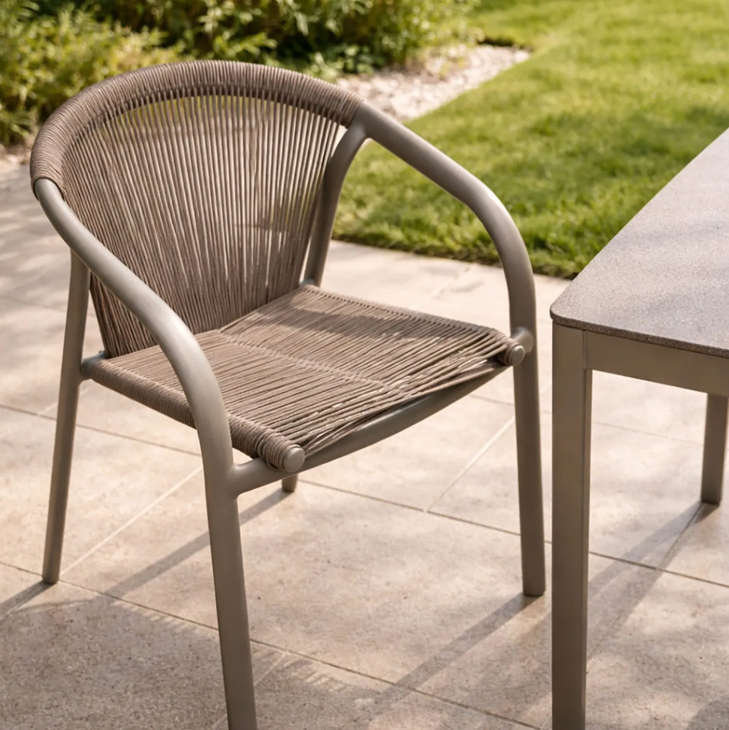 Sedia da giardino con braccioli Emperia marrone