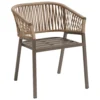 Sedia da giardino con braccioli Oriengo beige