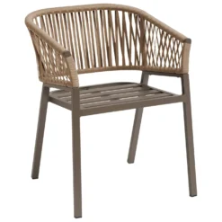 Sedia da giardino con braccioli Oriengo beige