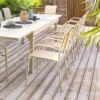 Sedia da giardino con braccioli Piazza beige