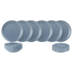 Servizio 18 piatti ceramica blu Quotes