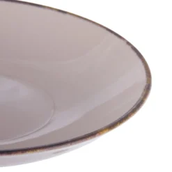 Servizio 18 piatti ceramica bordo pennellato Pyetra