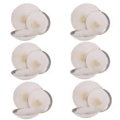 Servizio 18 piatti ceramica Elaris