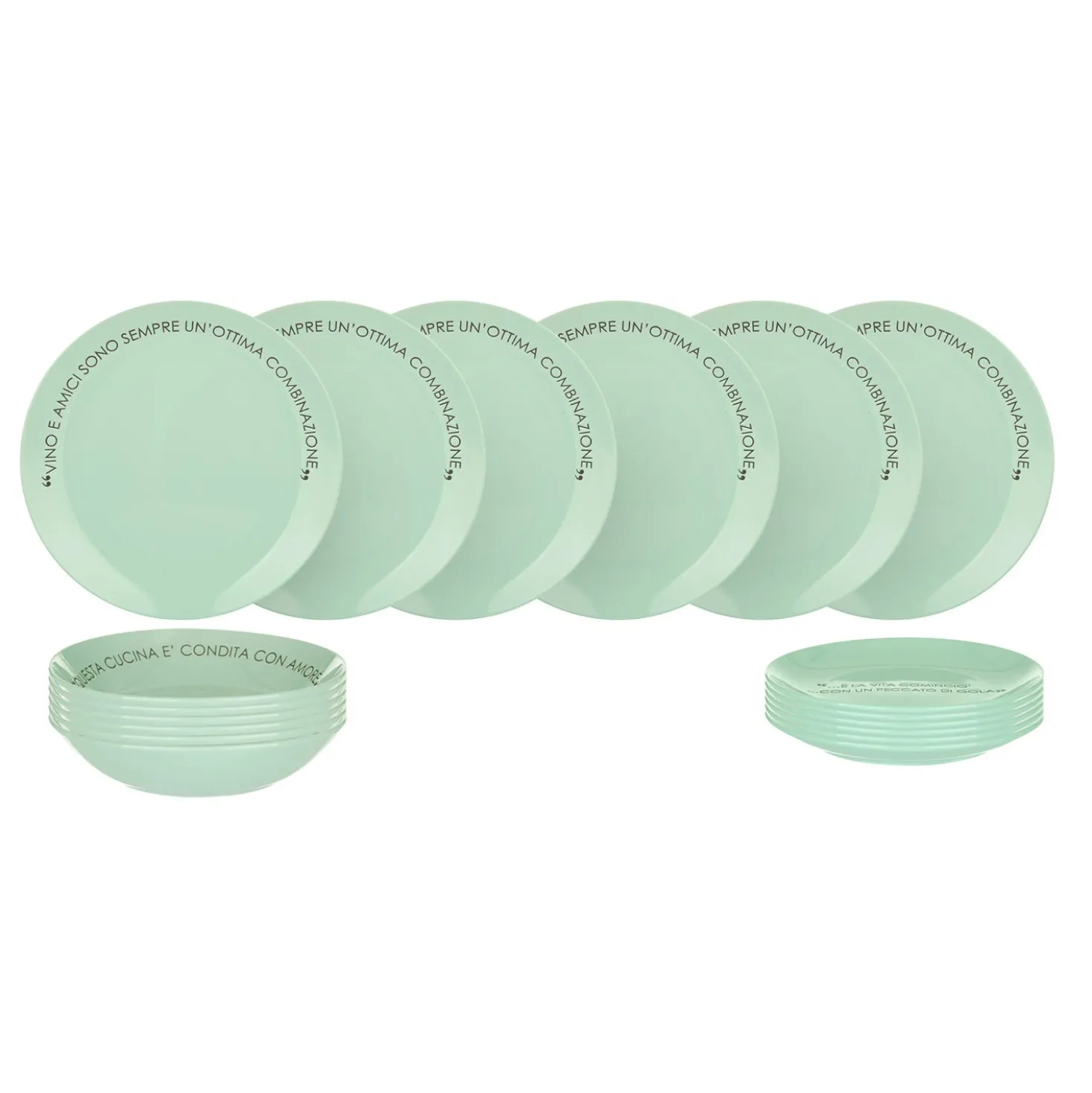 Servizio 18 piatti ceramica salvia Quotes