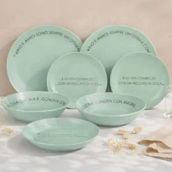 Servizio 18 piatti ceramica salvia Quotes