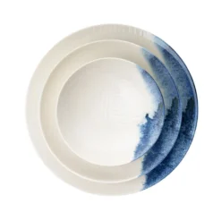 Servizio 24 piatti porcellana bianco effetto onda