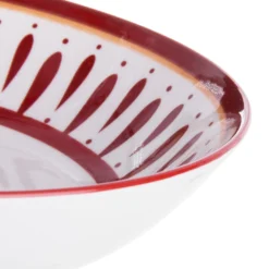 Servizio 12 piatti porcellana Gelsira rosso