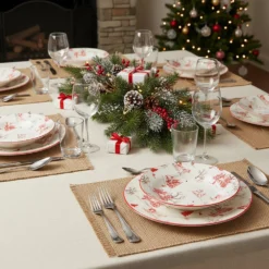 Servizio 18 piatti porcellana Nordic Christmas