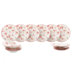 Servizio 18 piatti porcellana Nordic Christmas