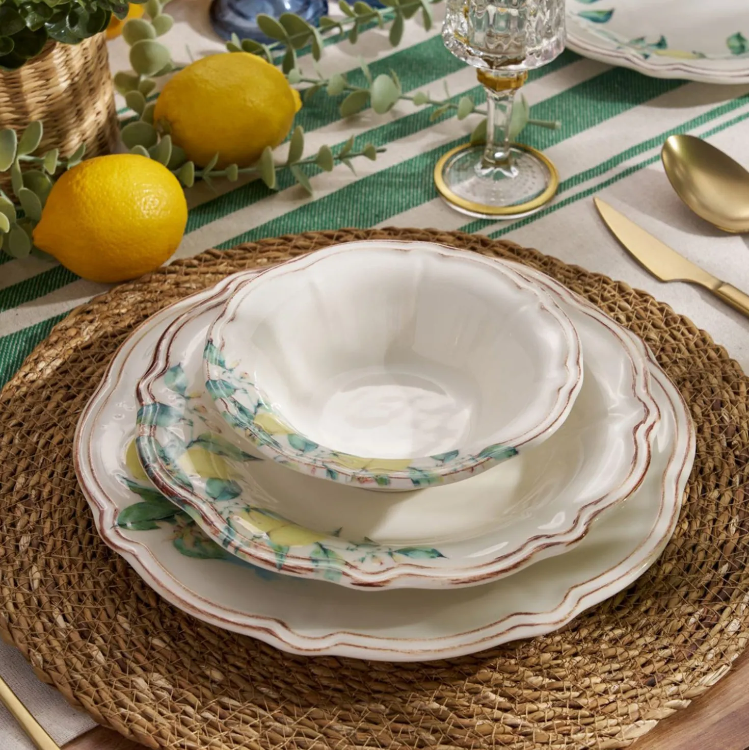 Servizio 24 piatti porcellana Sunny Grove