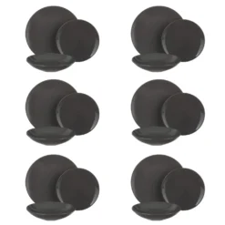 Servizio 18 piatti terracotta grigio scuro Style