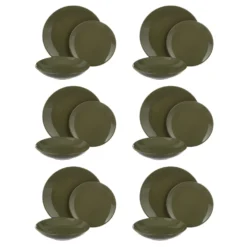 Servizio 18 piatti terracotta verde Style