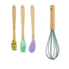 Set 4 accessori pasticceria silicone con formina fiore