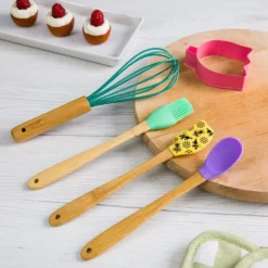 Set 4 accessori pasticceria silicone con formina fiore