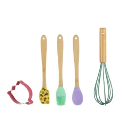 Set 4 accessori pasticceria silicone con formina fiore