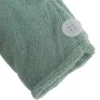 Set 2 asciugamani capelli turbante in microfibra verde