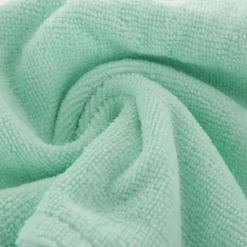 Set 2 asciugamani capelli turbante in microfibra verde