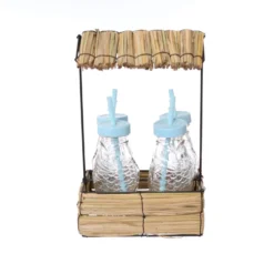 Set barattoli 4 pezzi e stand