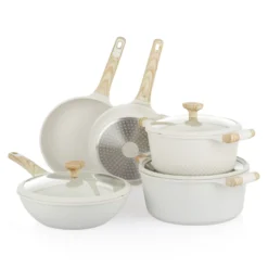 Set Batteria 8 pezzi Bambù e Friggitrice ad aria digitale 3,5 L