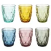 Set 6 bicchieri acqua colorati vetro Gemma